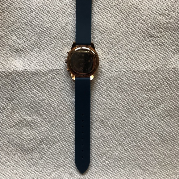 Rose Gold Watch with Blue Band - Works Great - Picture 3 of 6